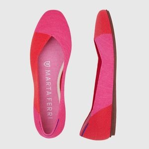 Rothy's Round Flame Azalea Merino Flats